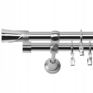 Dvojitá záclonová tyč 19 mm + 19 mm 240 cm